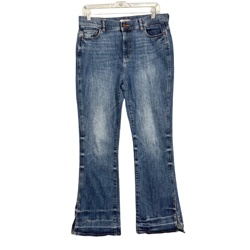DL1961 Jeans Womens 32 Blue Bridget High Rise Instasculpt Bootcut Split Hem